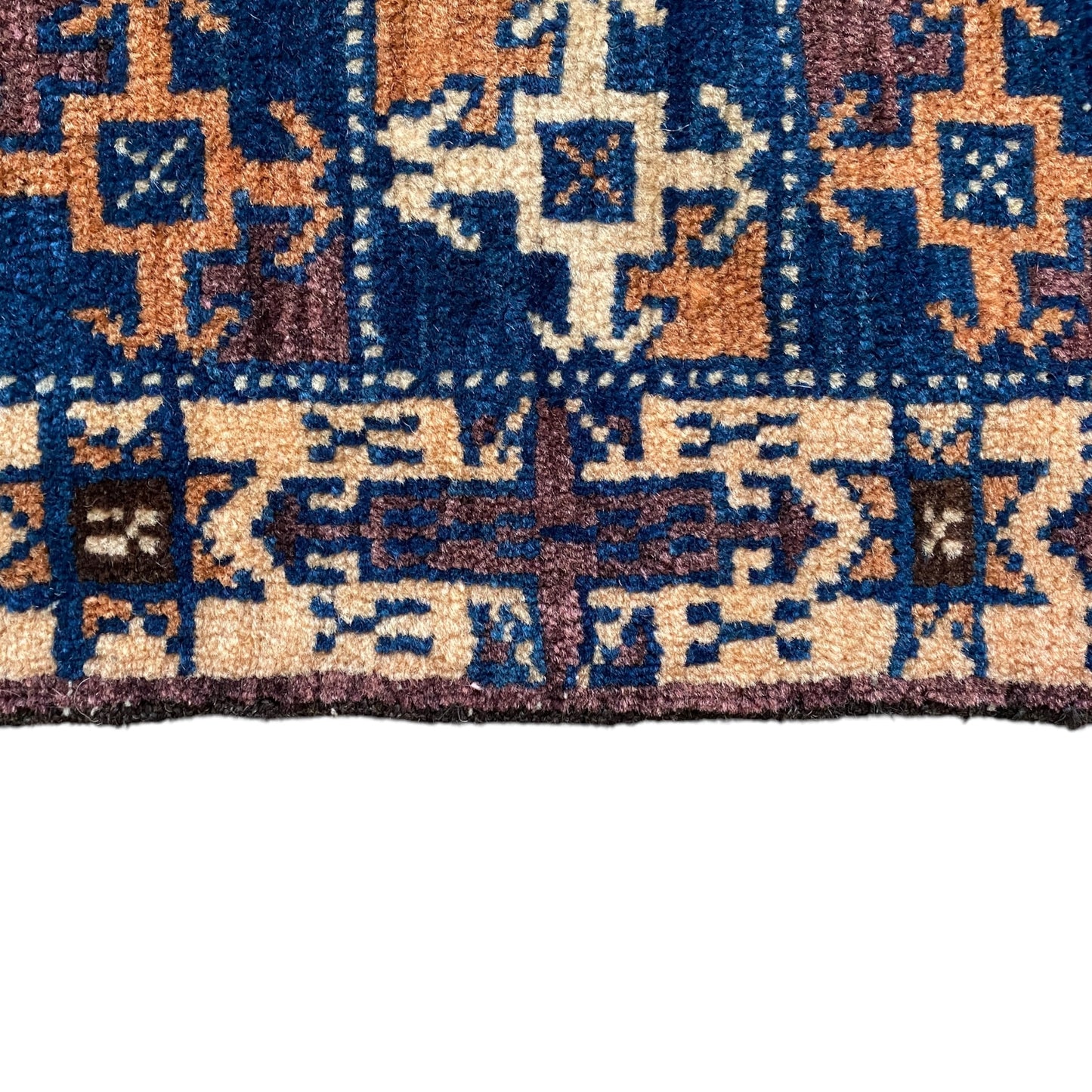 Tribal Blue Dowry Prayer Mat Carpet Rug