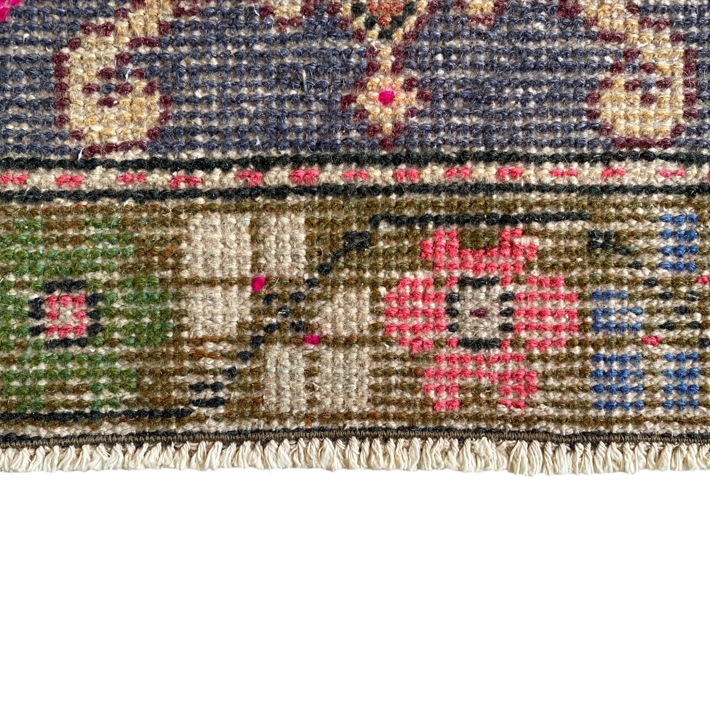 Vintage Boho Turkish Oushak Rug