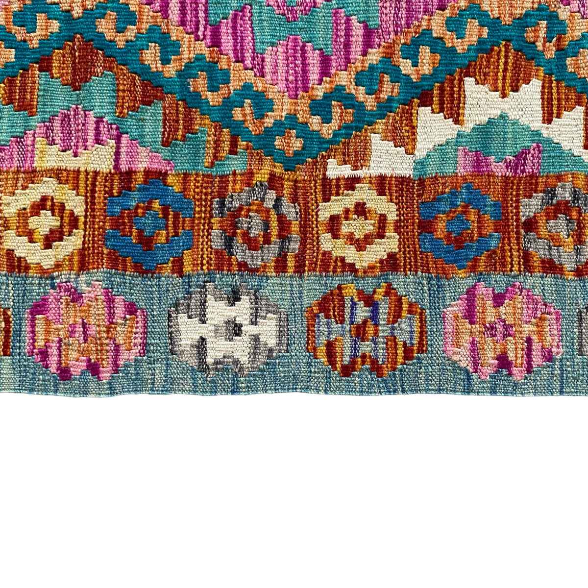 Bohemian Purple Kilim Rug Runner