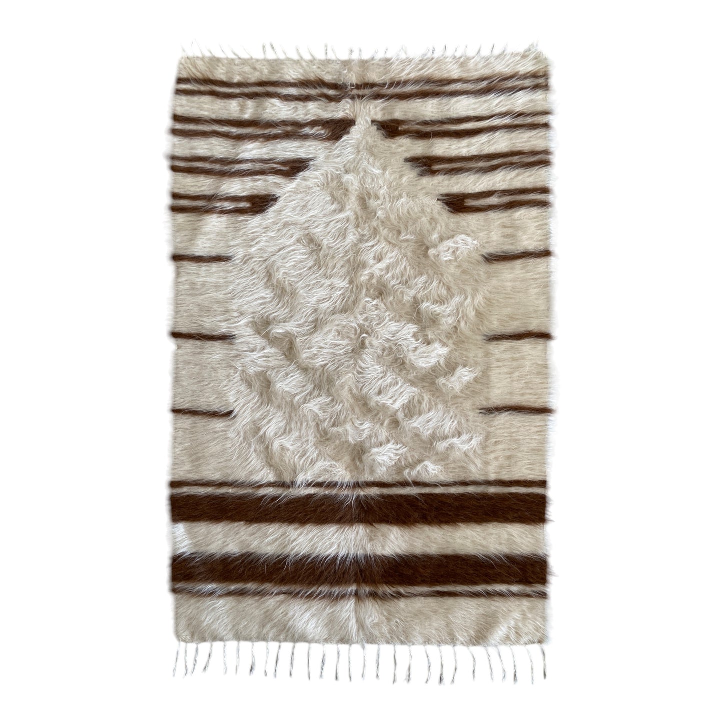 Vintage Angora Mohair Siirt Blanket Kilim Rug