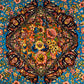 Small Blue Silk Carpet