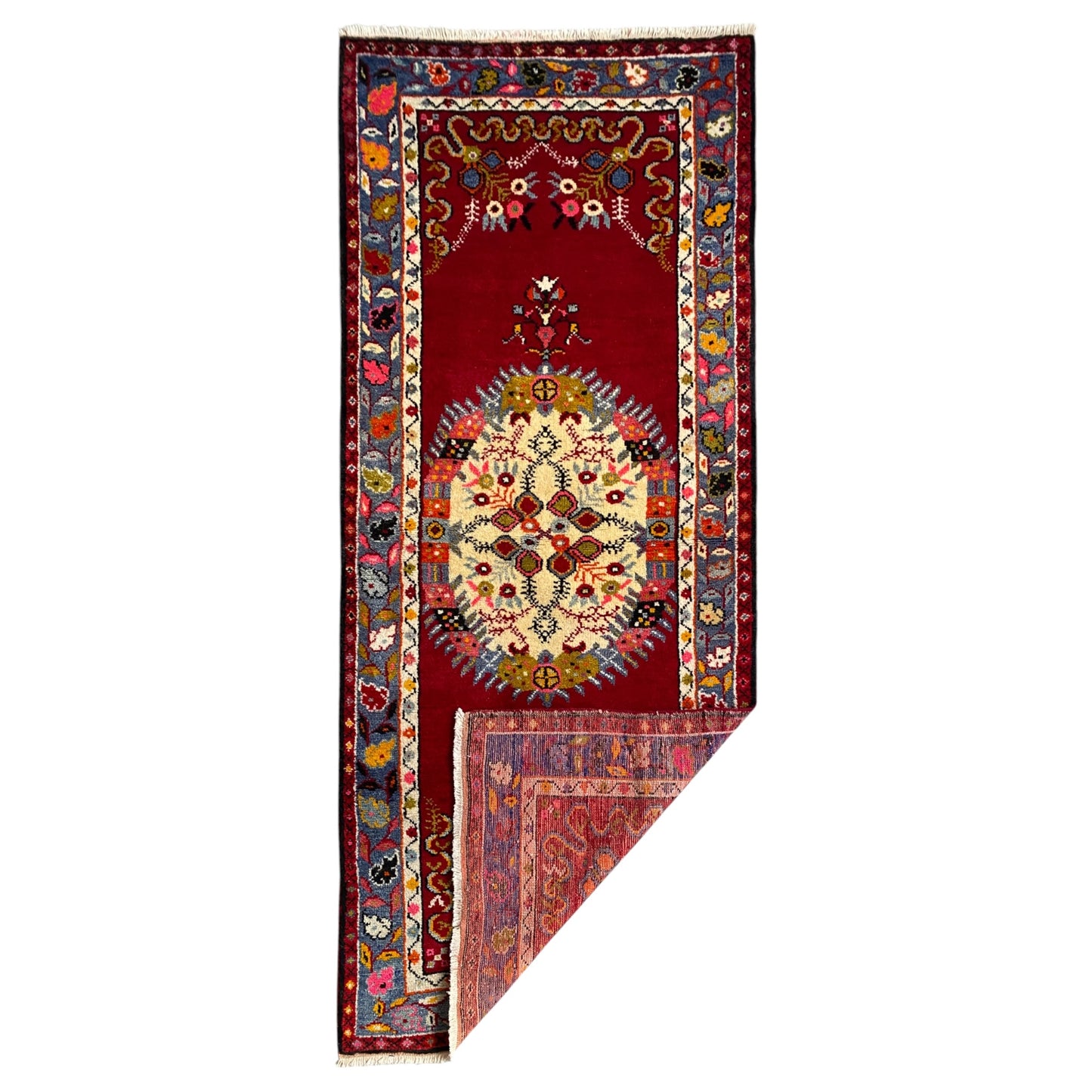 Vintage Bohemian Turkish Güney Rug Carpet