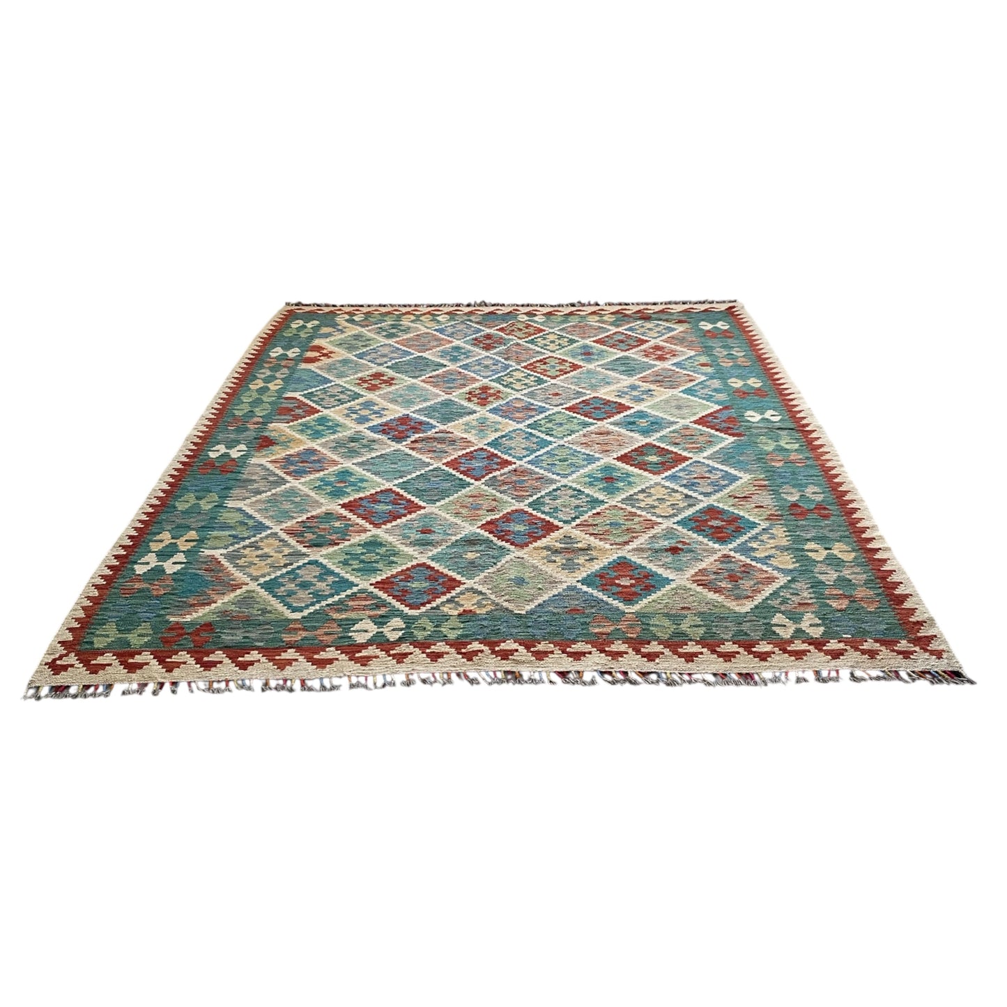 6'x8' Area Kilim Rug Nomadic Wool Kelim - Kilim Art Gallery
