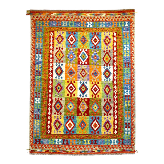 6'x8' Colorful Tribal Kelim Rug - Kilim Art Gallery