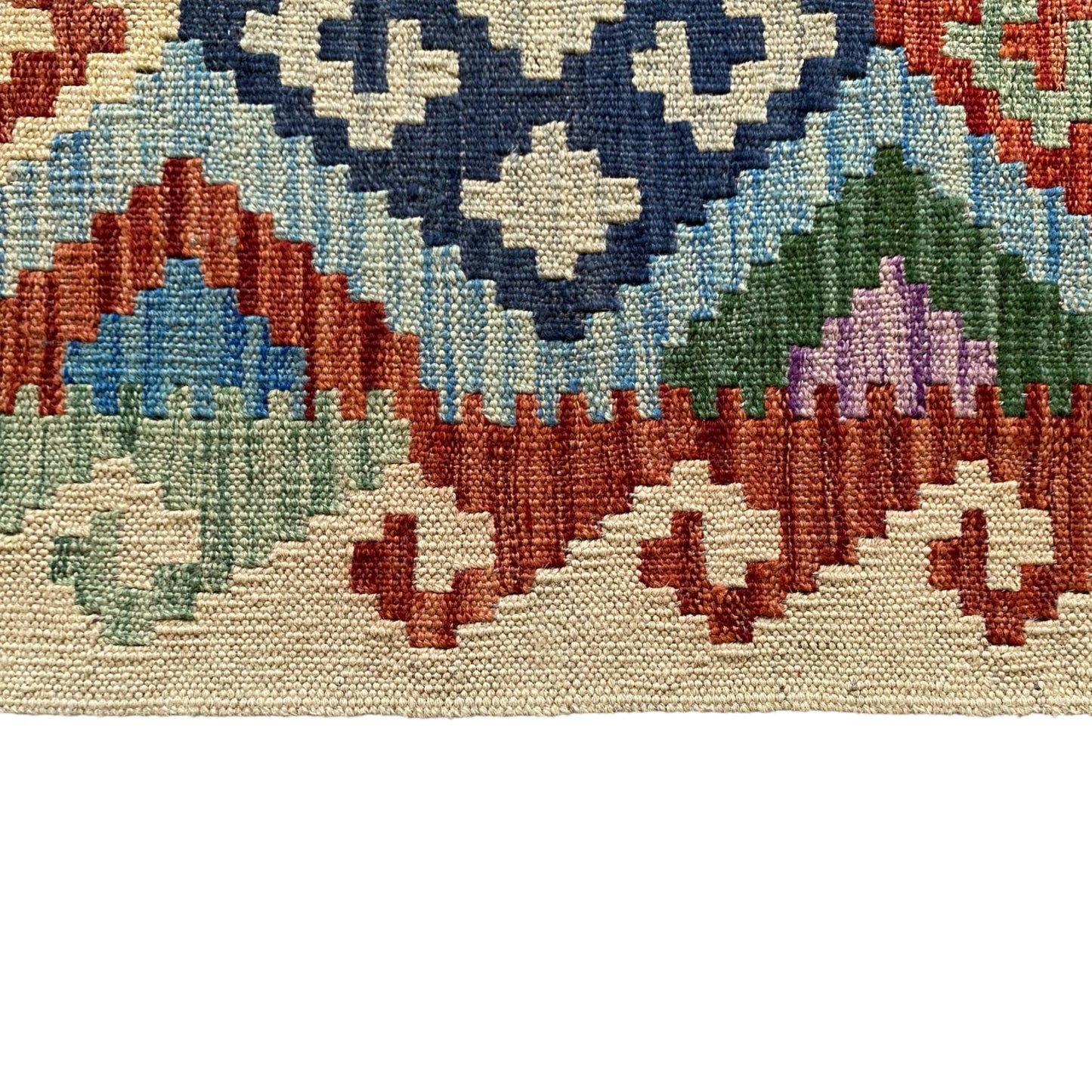 Turquoise Blue Kilim Runner Rug