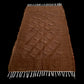 Brown Simple Plain Angora Mohair Turkish Siirt Blanket Kilim Rug
