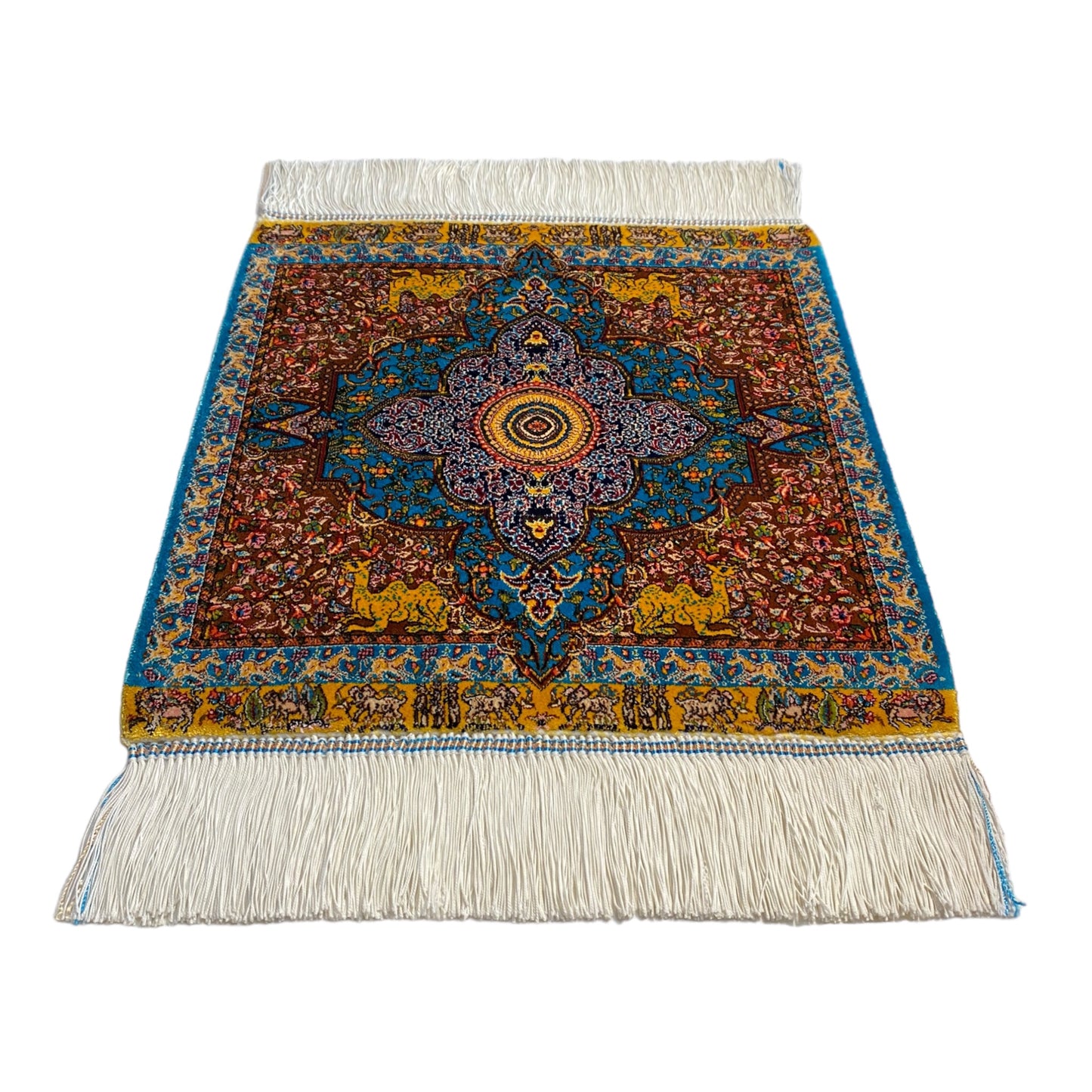 Small Square Modal Silk Rug