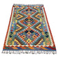 Best Quality Geometric Kilim Rug with Blue Green