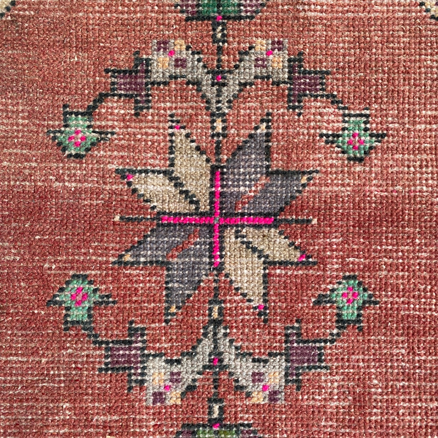 Vintage Boho Turkish Oushak Rug