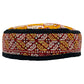Yellow White Red Turkmen Amu Derya Hat