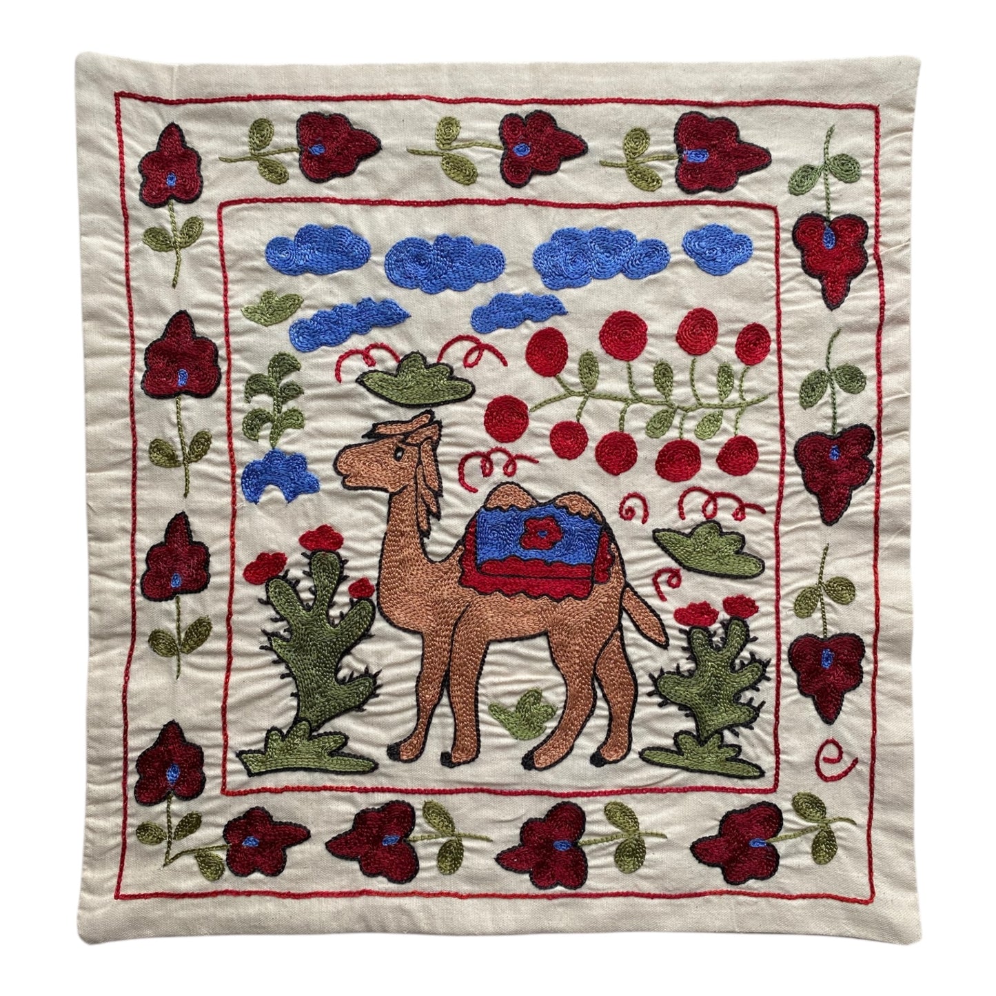 Camel Design Suzani Cushion / Pillow Cover