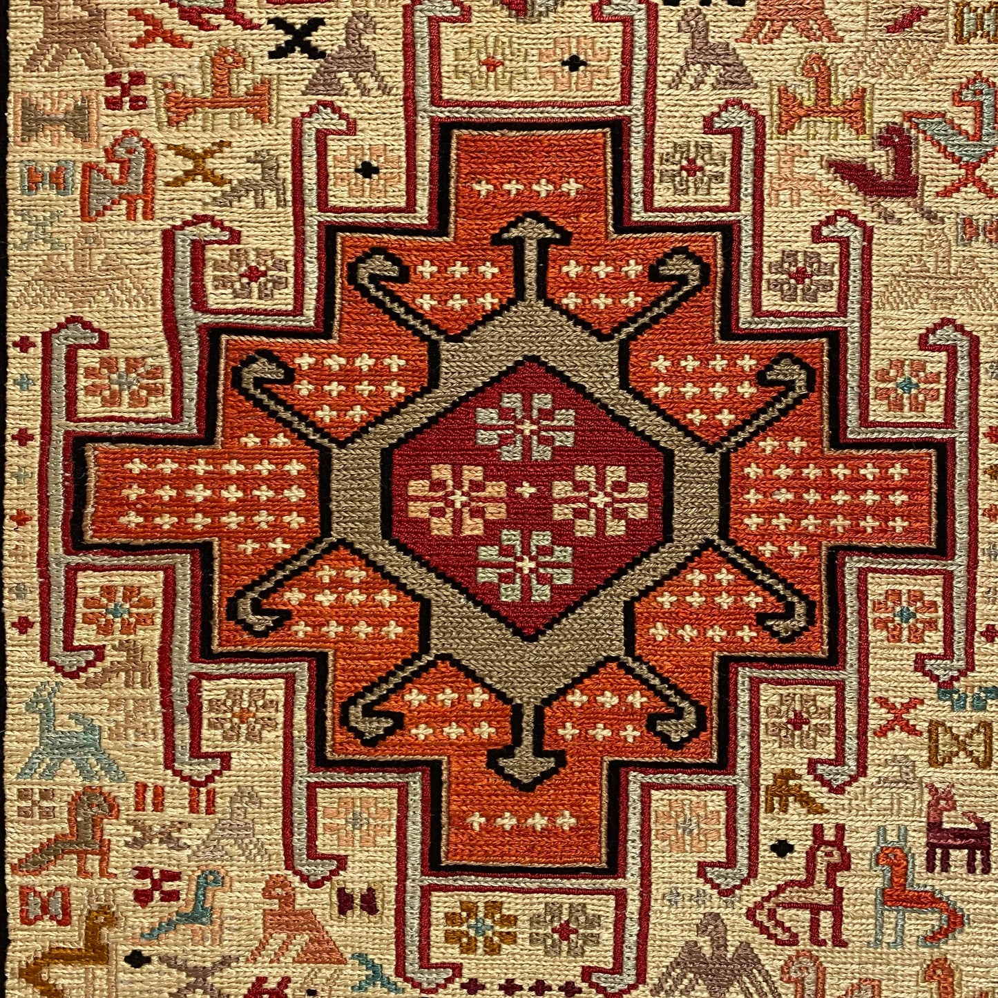 9' Ft Silk Soumak Runner Rug - Kilim Art Gallery