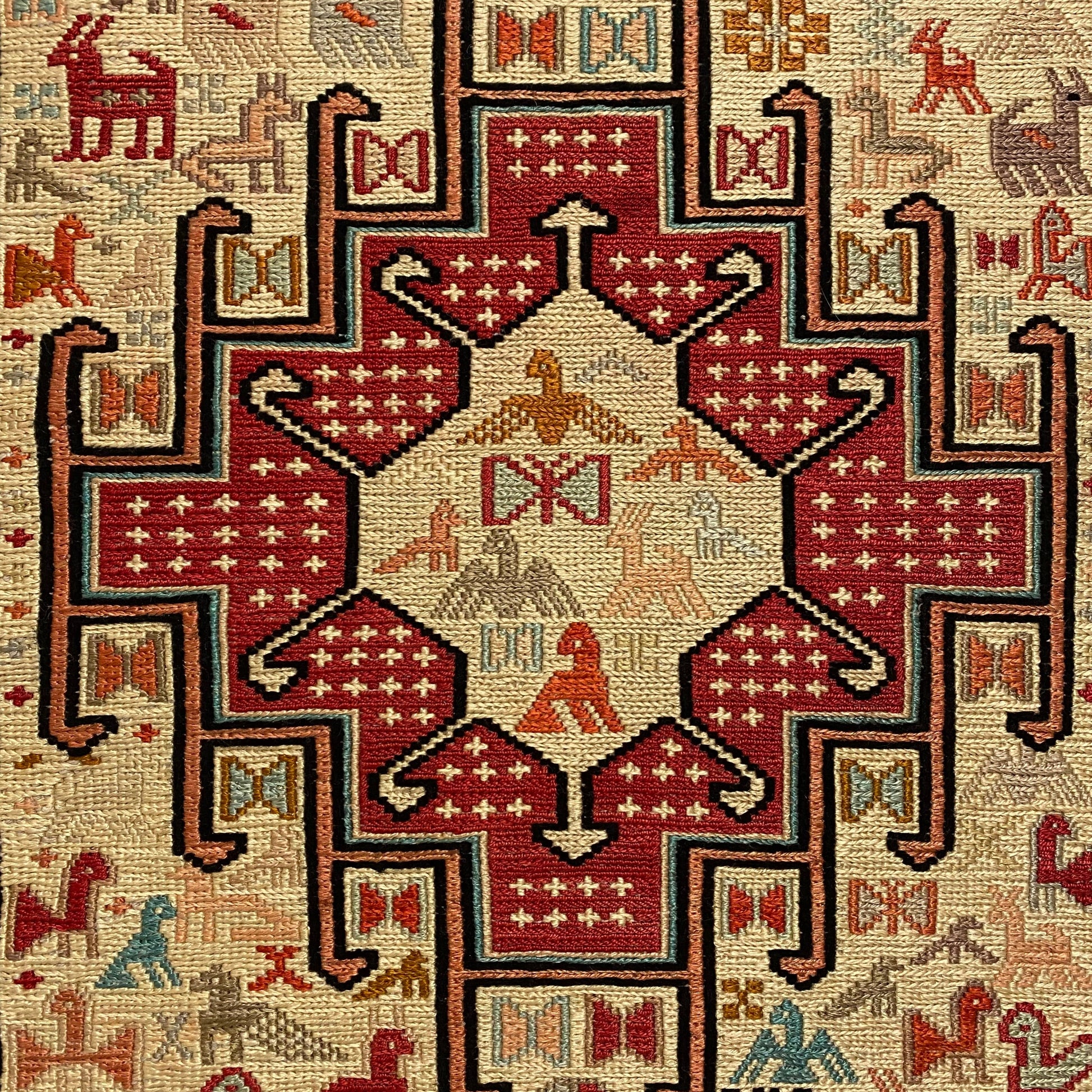 9' Ft Silk Soumak Runner Rug - Kilim Art Gallery