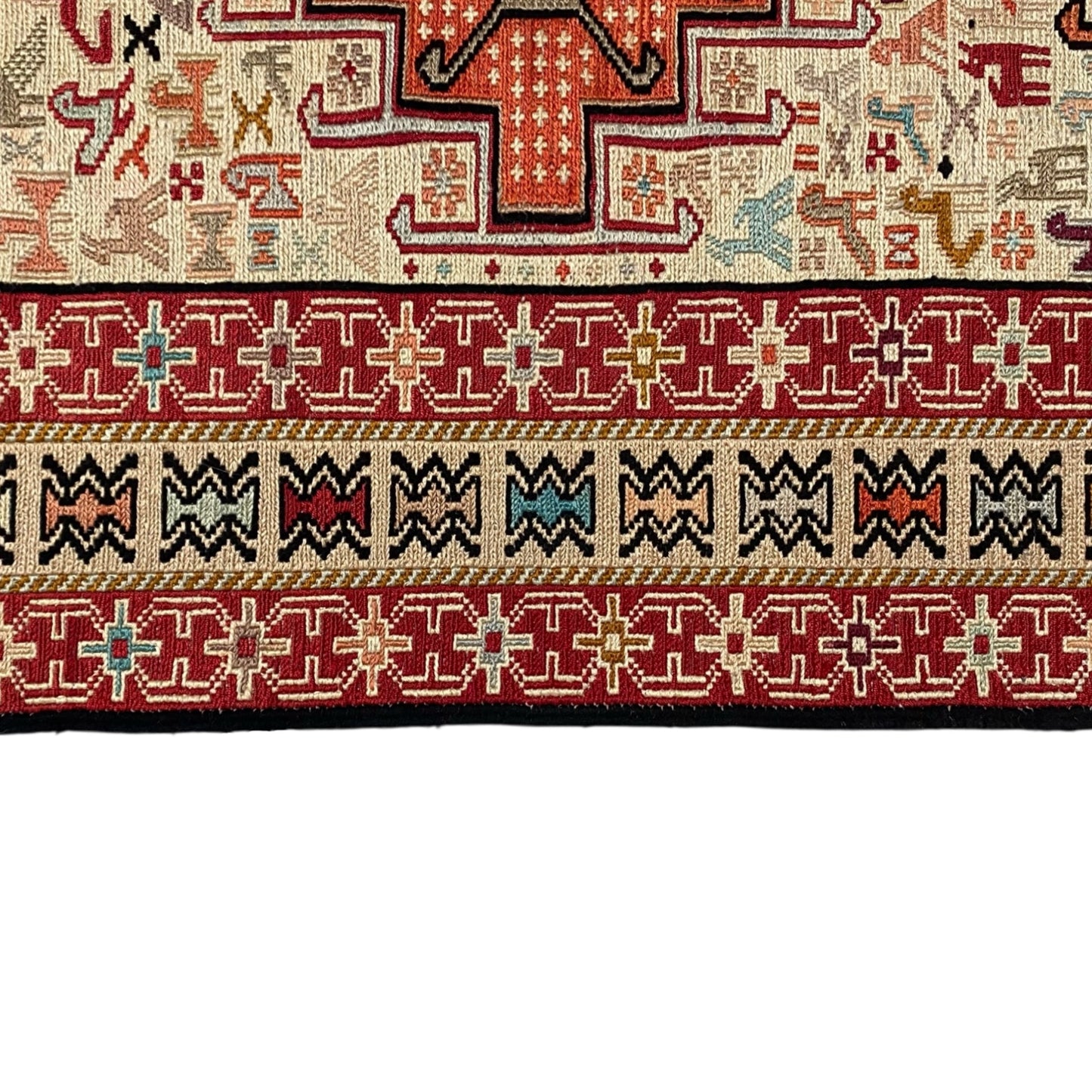 9' Ft Silk Soumak Runner Rug - Kilim Art Gallery