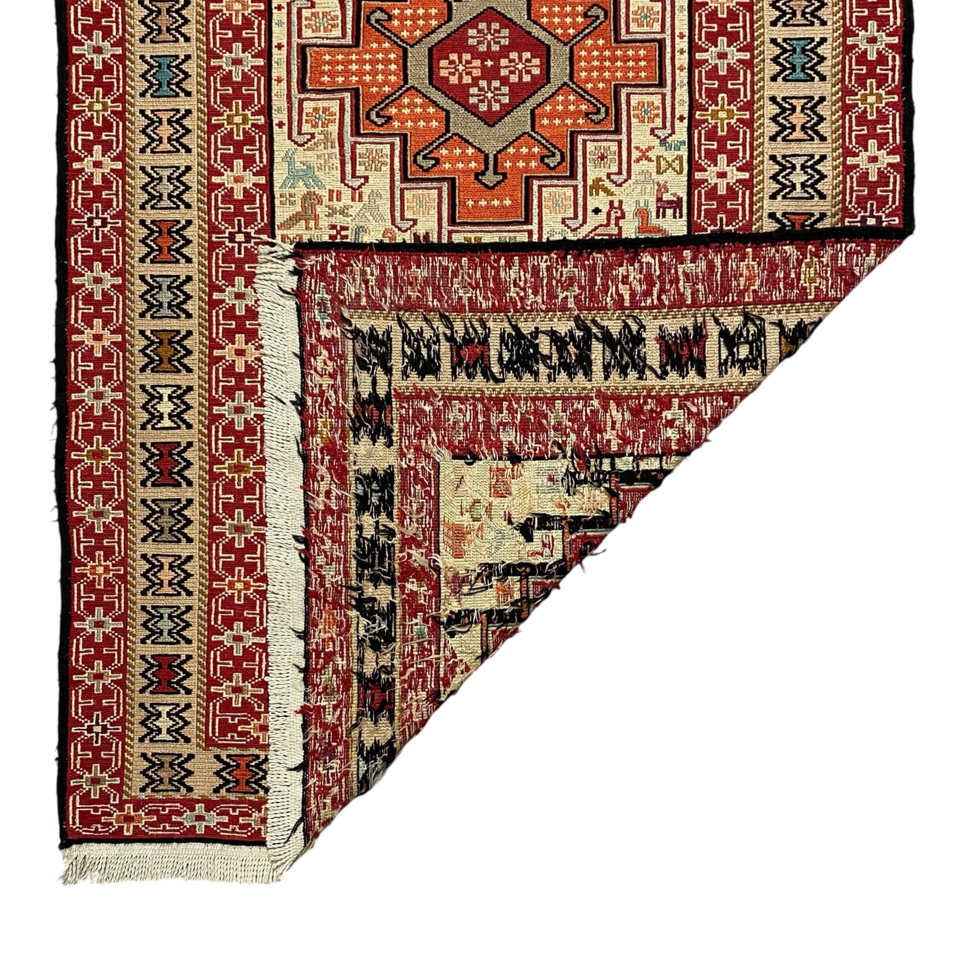 9' Ft Silk Soumak Runner Rug - Kilim Art Gallery