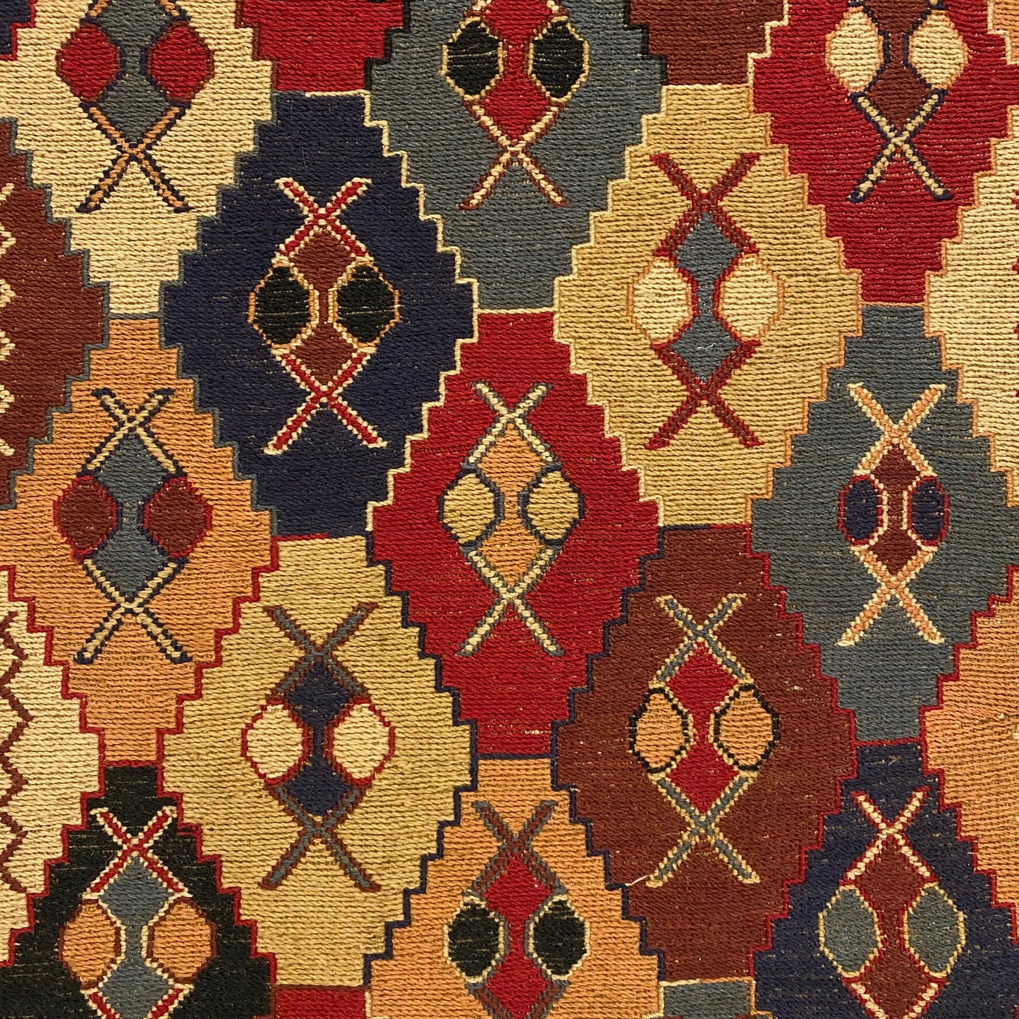 9' Ft Soumak Runner Rug with Geometric Design - Kilim Art Gallery