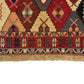 9' Ft Soumak Runner Rug with Geometric Design - Kilim Art Gallery