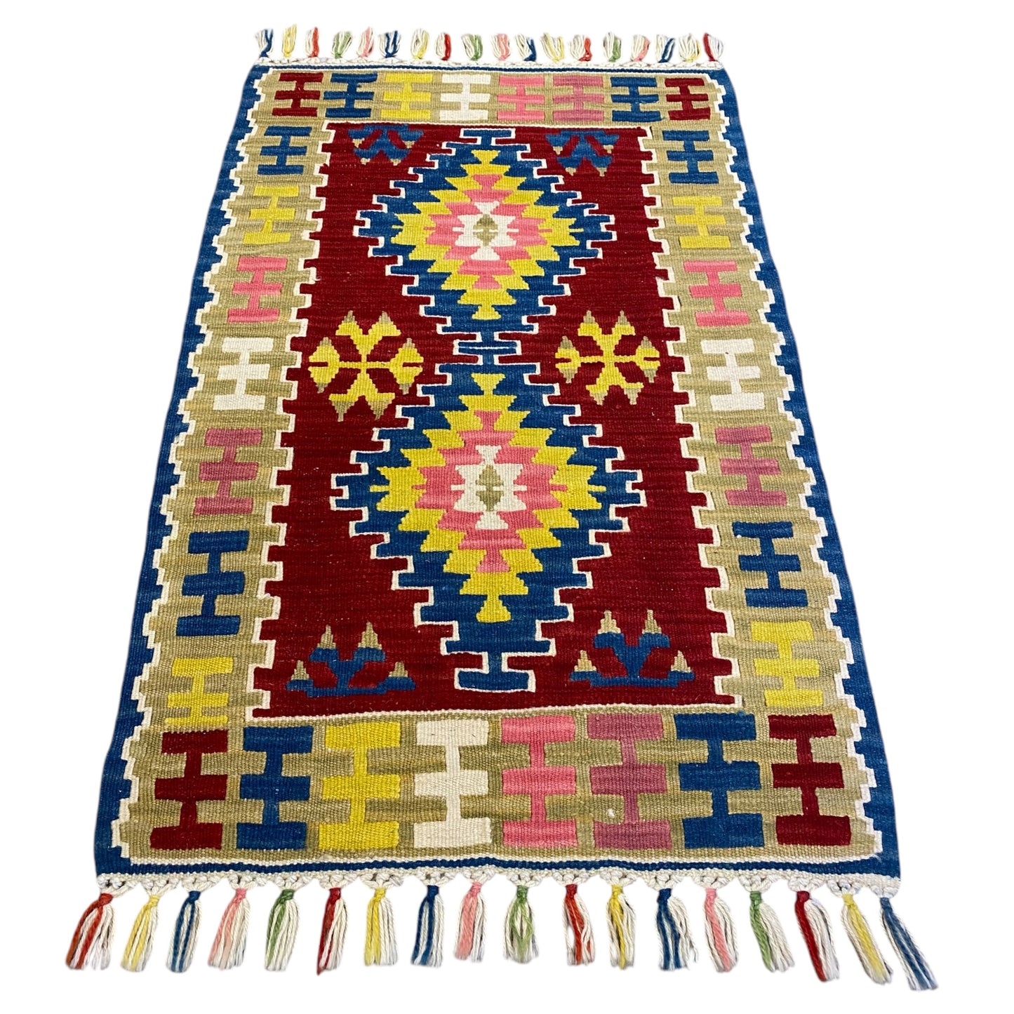 2'X3' Finest Small Turkish Kilim Rug