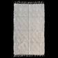 White Siirt Blanket Kelim Rug