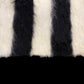 Alfombra Kilim estilo nórdico escandinavo con rayas blancas y negras de estilo turco