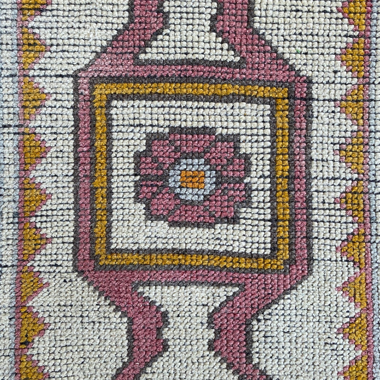 Vintage Turkish Oushak Rug Bath Mat