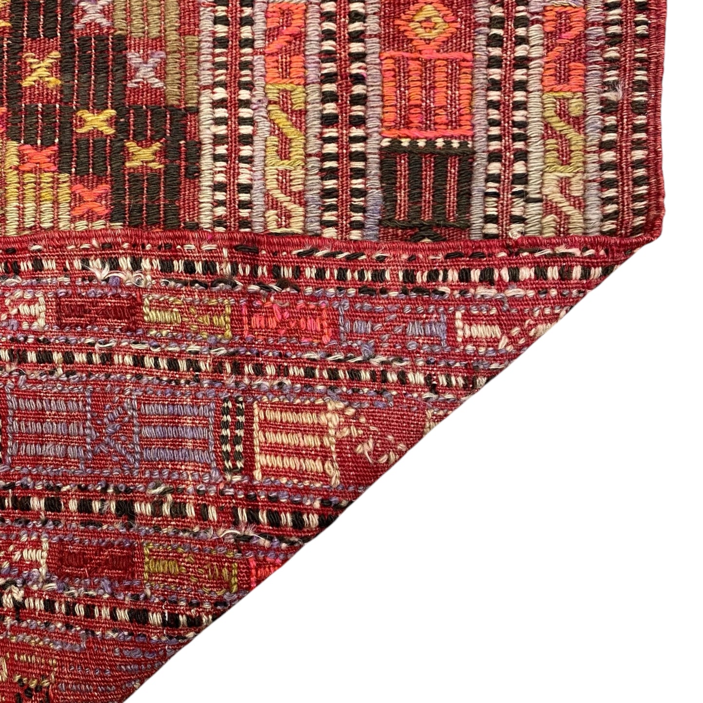 Vintage Fethiye Zili Cicim Kilim Rug