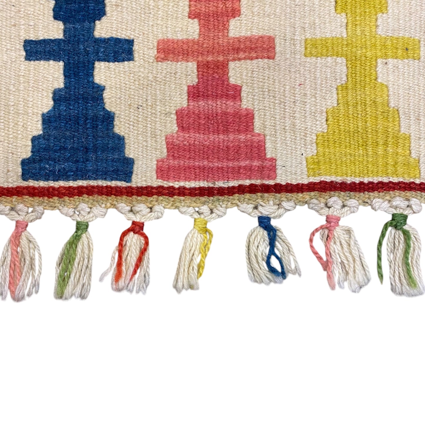 Colorful Wool Turkish Kayseri Kelim Rug