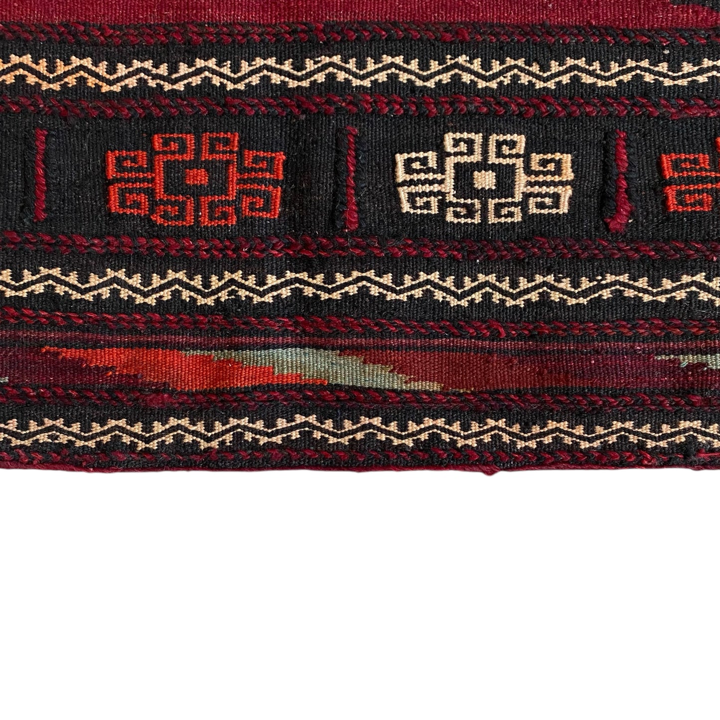 Red Afshar Sofra / Sofraeh Kilim Rug