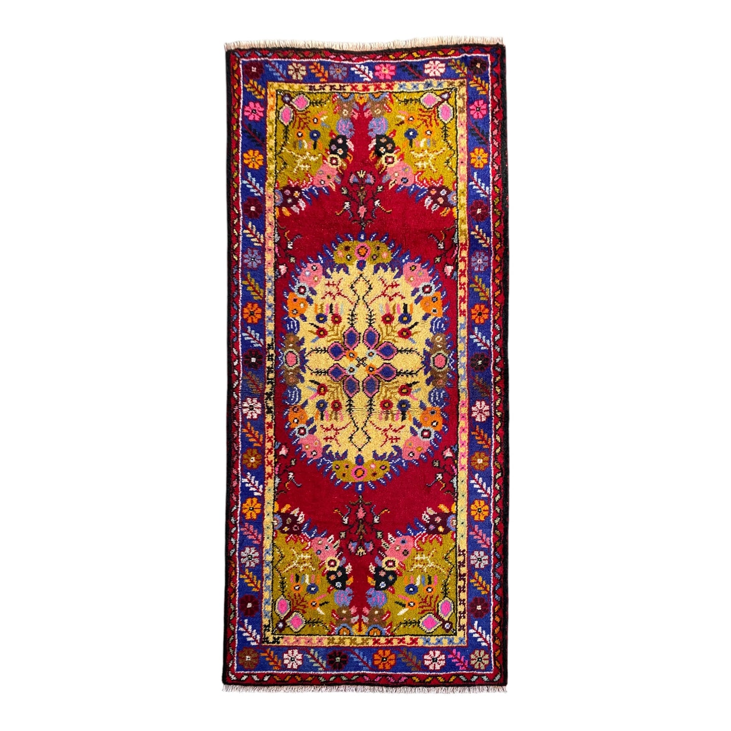 Colorful Turkish Güney Carpet Rug 2m X 1m