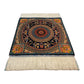 Small Navy Blue Modal Silk Carpet Rug