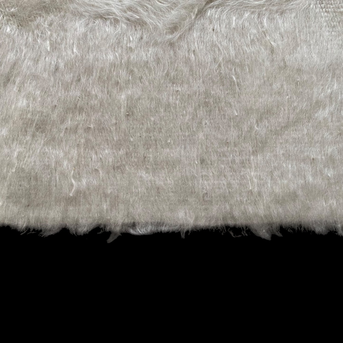 Simple Plain White Angora Mohair Turkish Siirt Blanket Kilim Rug