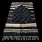 Alfombra Kilim turca de mohair y angora negra