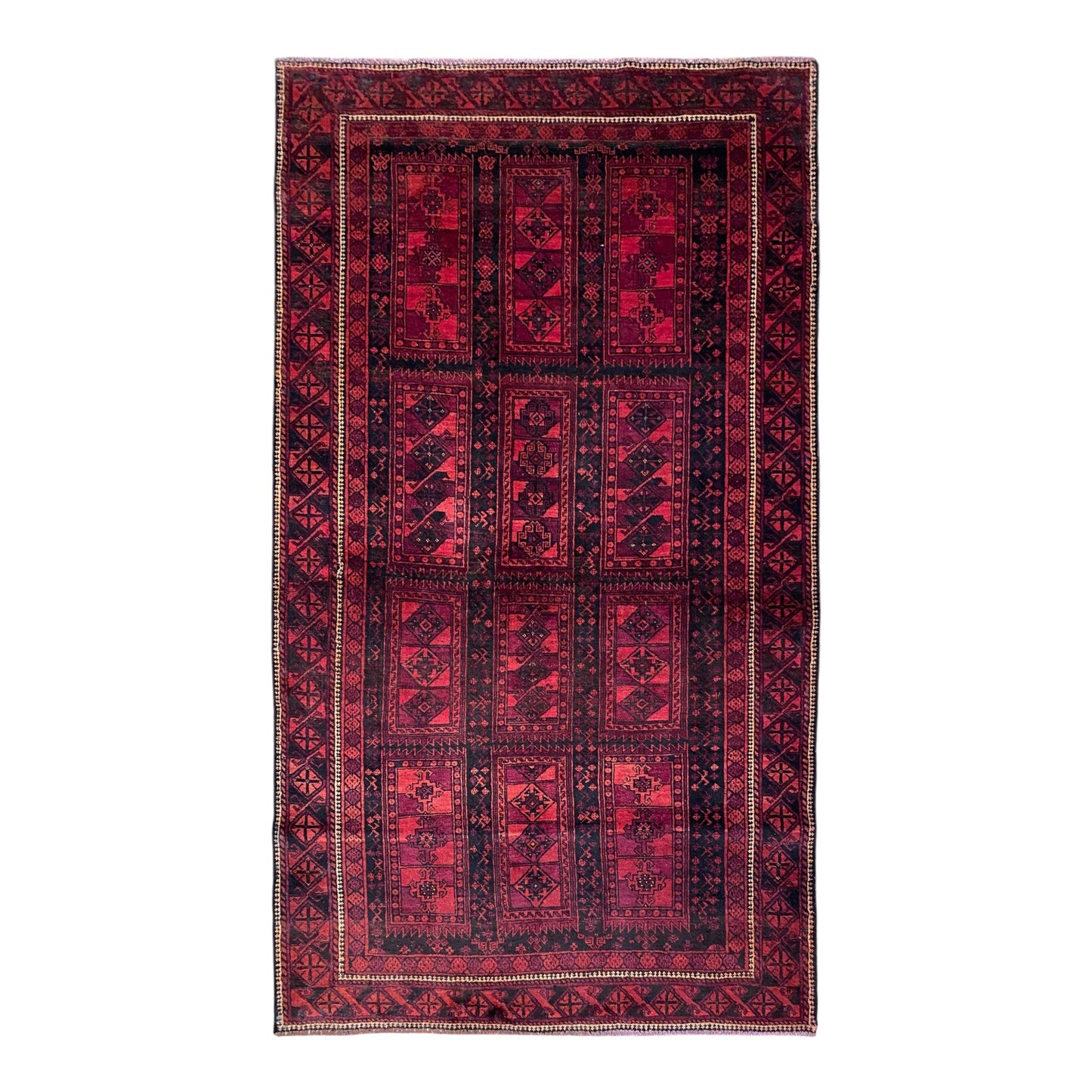 Deep Dark Color Tribal Ballouchi Rug