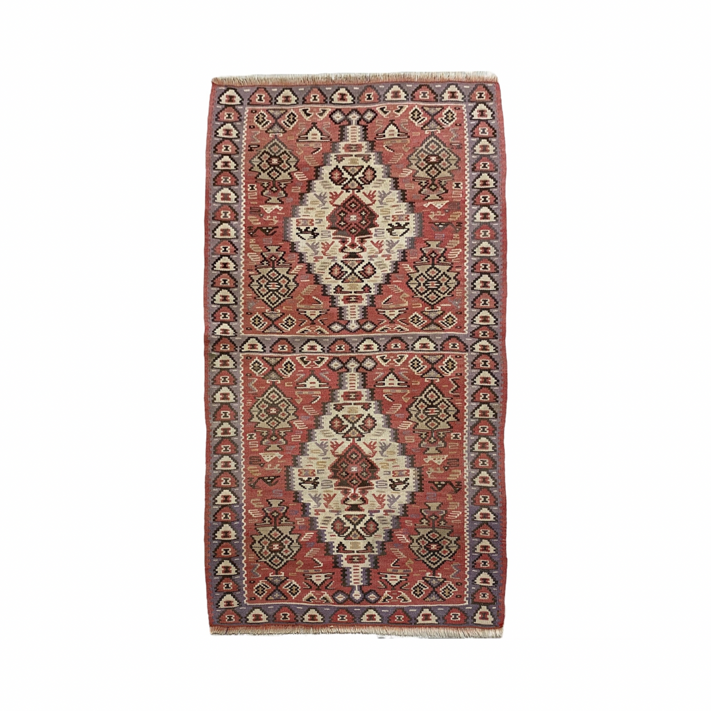 Vintage Senneh Kilim Rug