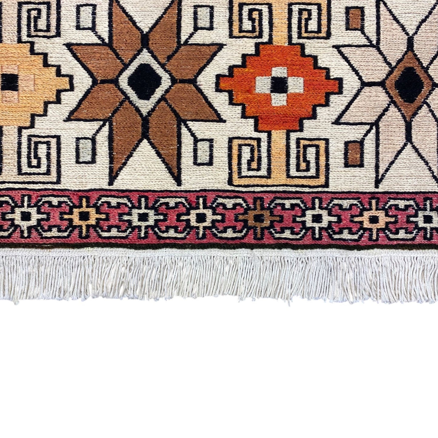 Tribal Silk Sumak Kilim Rug