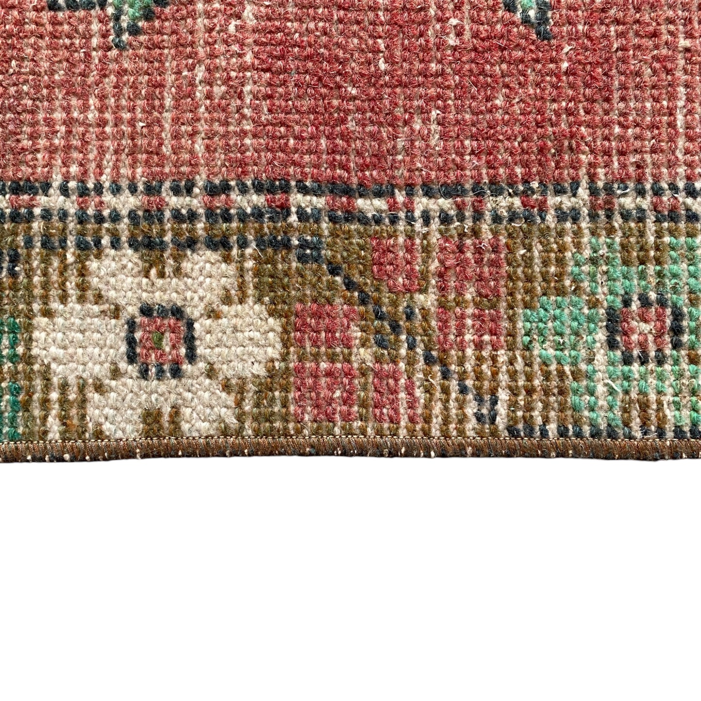 Vintage Boho Turkish Oushak Rug