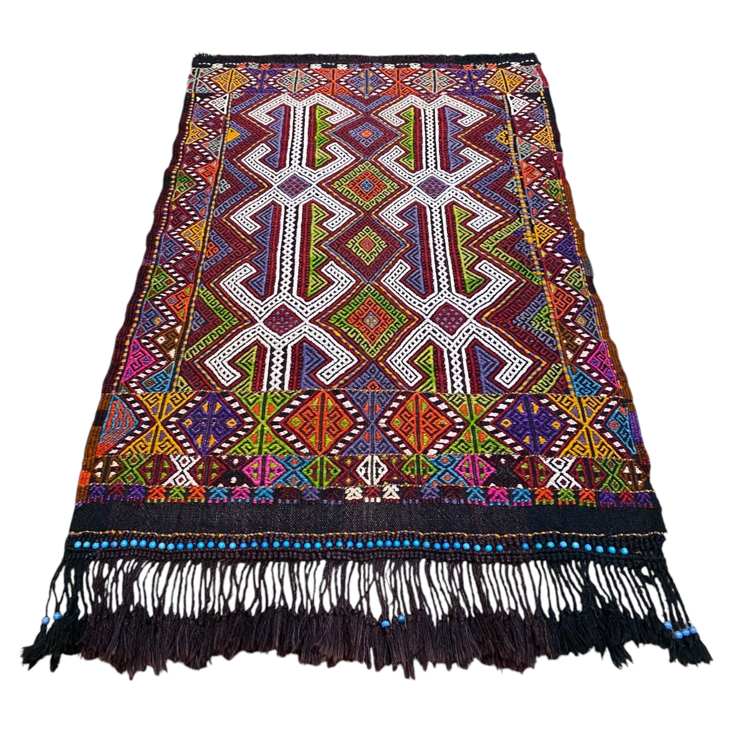 Collectable Nomadic Dowry Cicim Jijim Kilim Rug