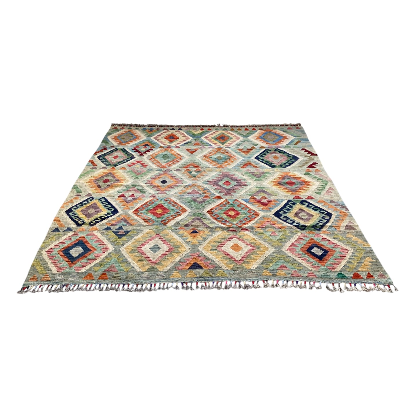 5'x6' Geometric Design Tribal Kilim Rug