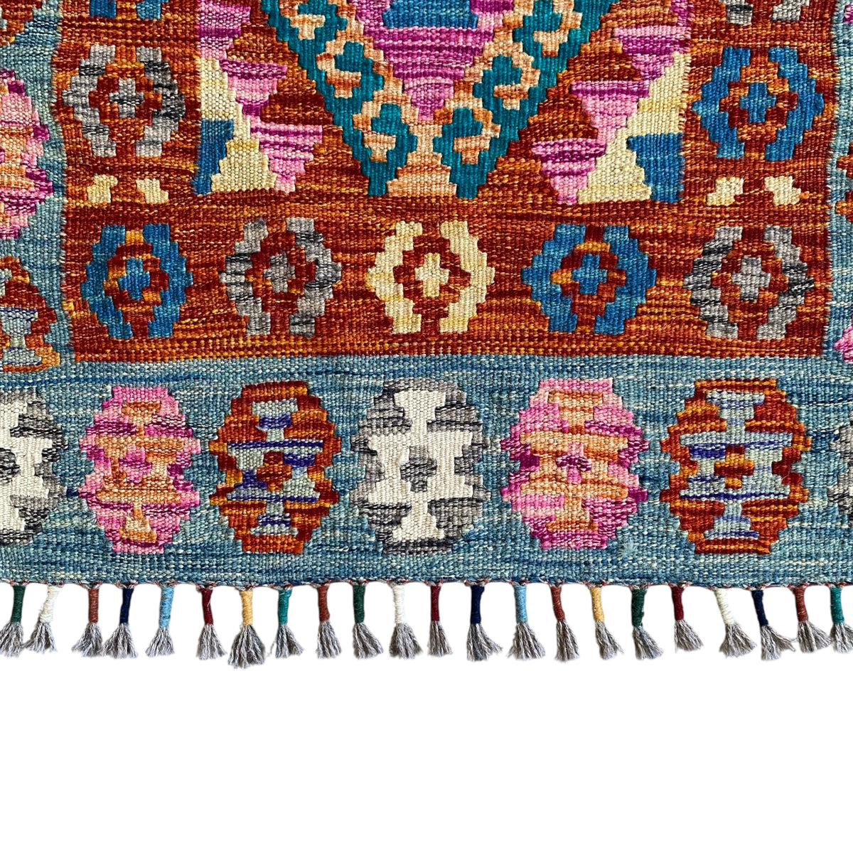 Bohemian Purple Kilim Rug Runner