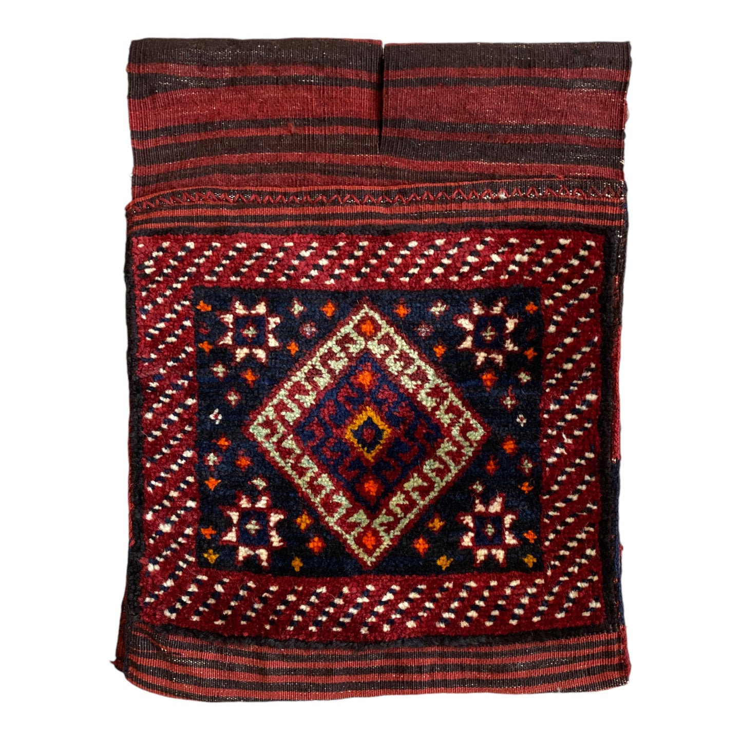 Collectable Caucasian Kazak Saddlebag Carpet Rug