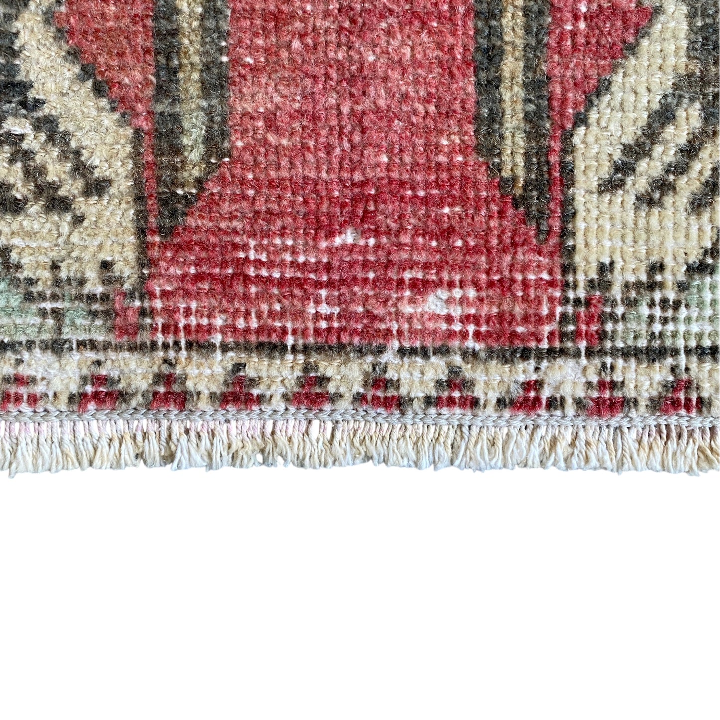 Vintage Turkish Oushak Rug Doormat