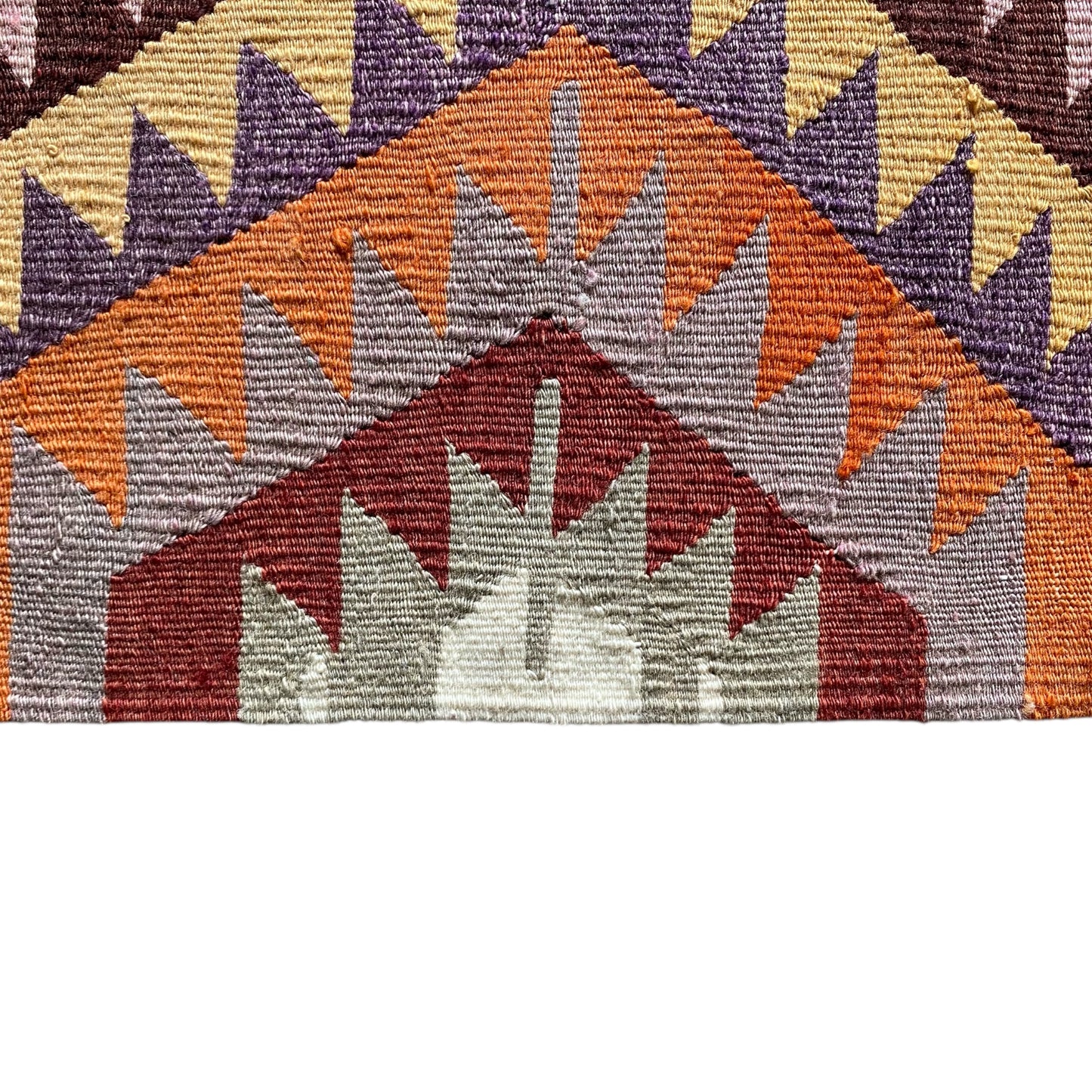 Geometric Aztec Design  West Anatolian Barak Kilim Rug