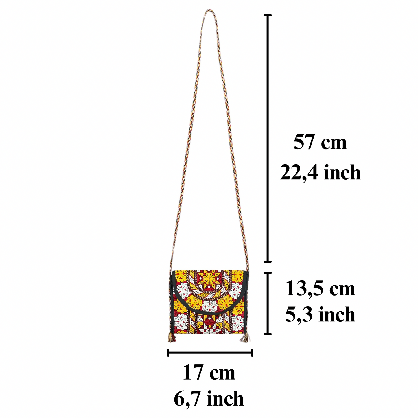 Turkmen Mini Shoulder Bag / Purse / Pouch