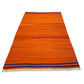 Simple Minimalist Orange Color Kilim Rug