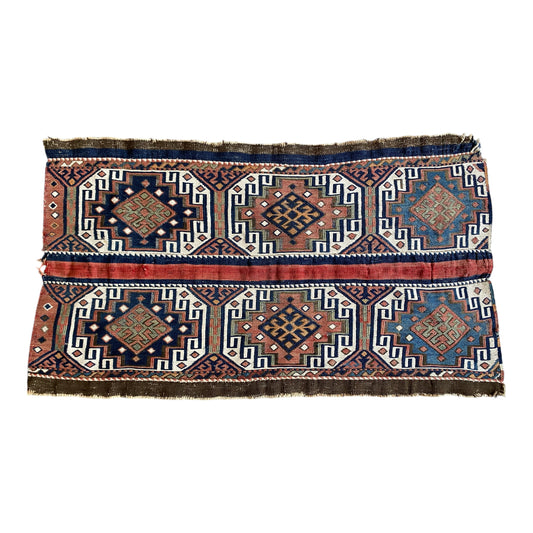 Moghan Memling Gul Ala Chuval Mafrash Soumak Panel