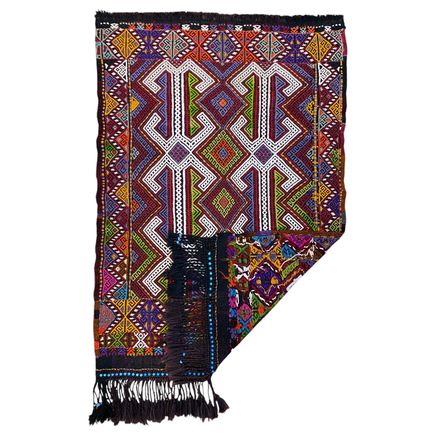 Collectable Nomadic Dowry Cicim Jijim Kilim Rug