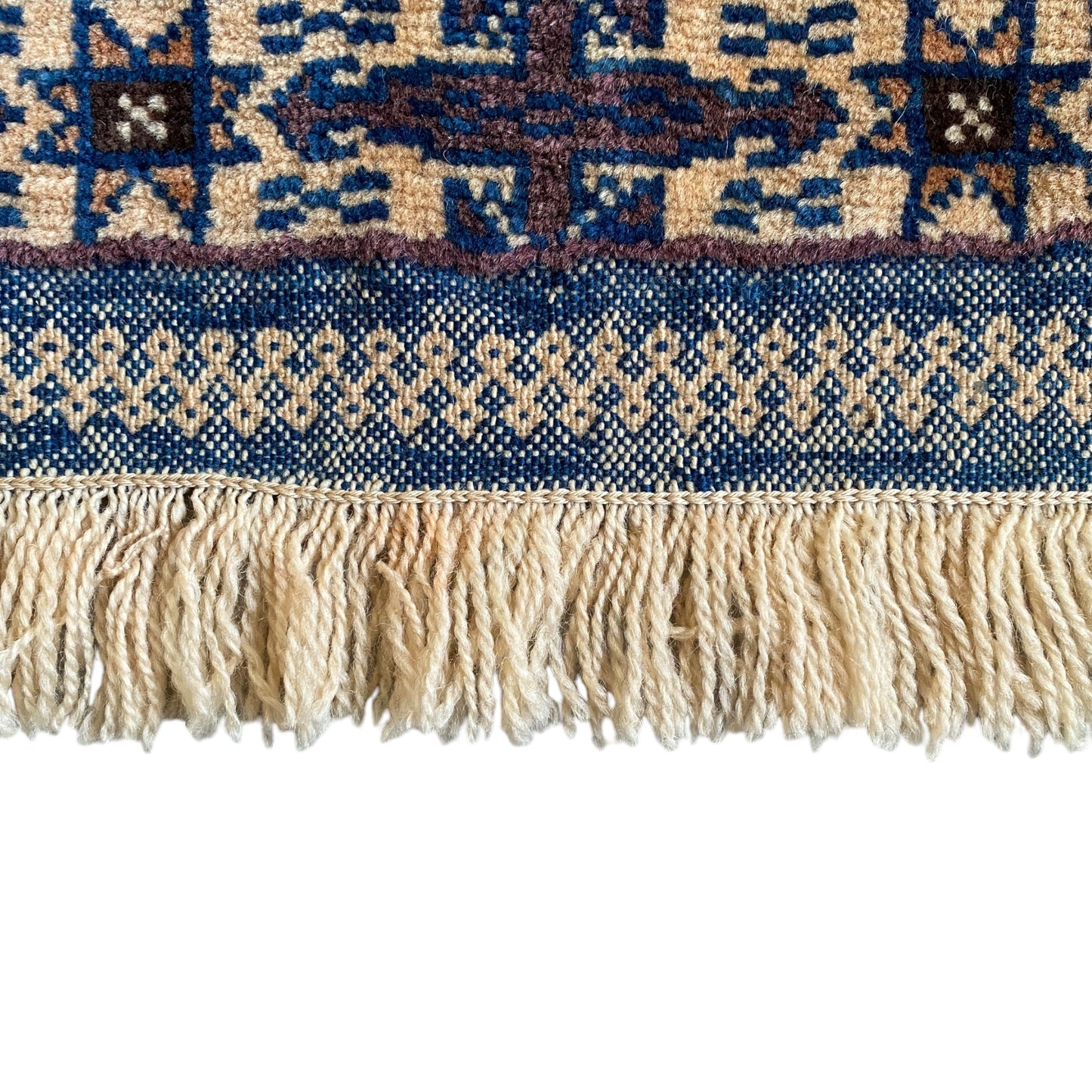 Tribal Blue Dowry Prayer Mat Carpet Rug