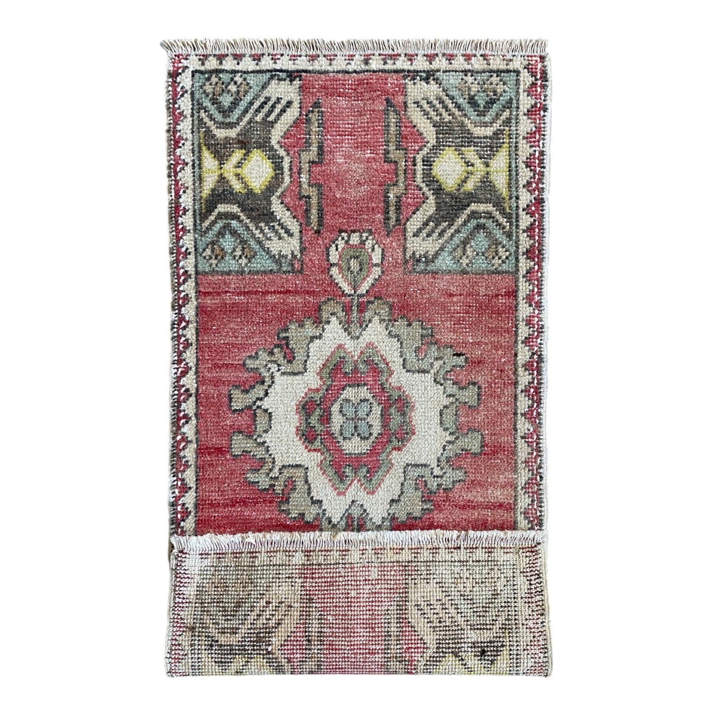 Vintage Turkish Oushak Rug Doormat