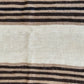 Vintage Striped Design Angora Mohair Siirt Blanket Kilim Rug
