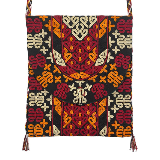 Yamut Turkmen Embroidered Textile Bag Pouch Purse